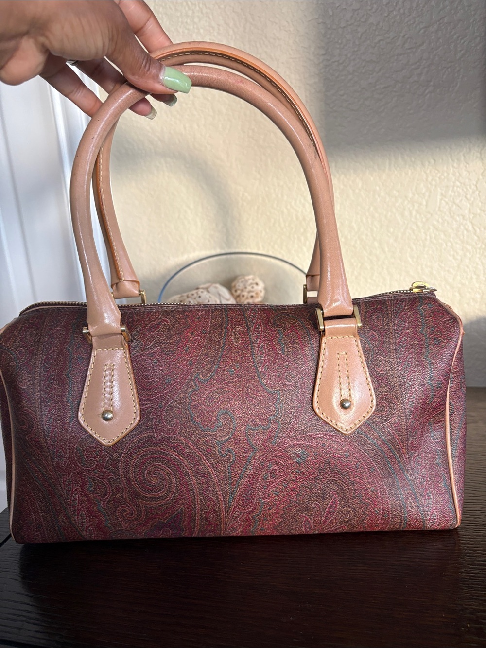 ETRO Paisley Boston Satchel/Handbag